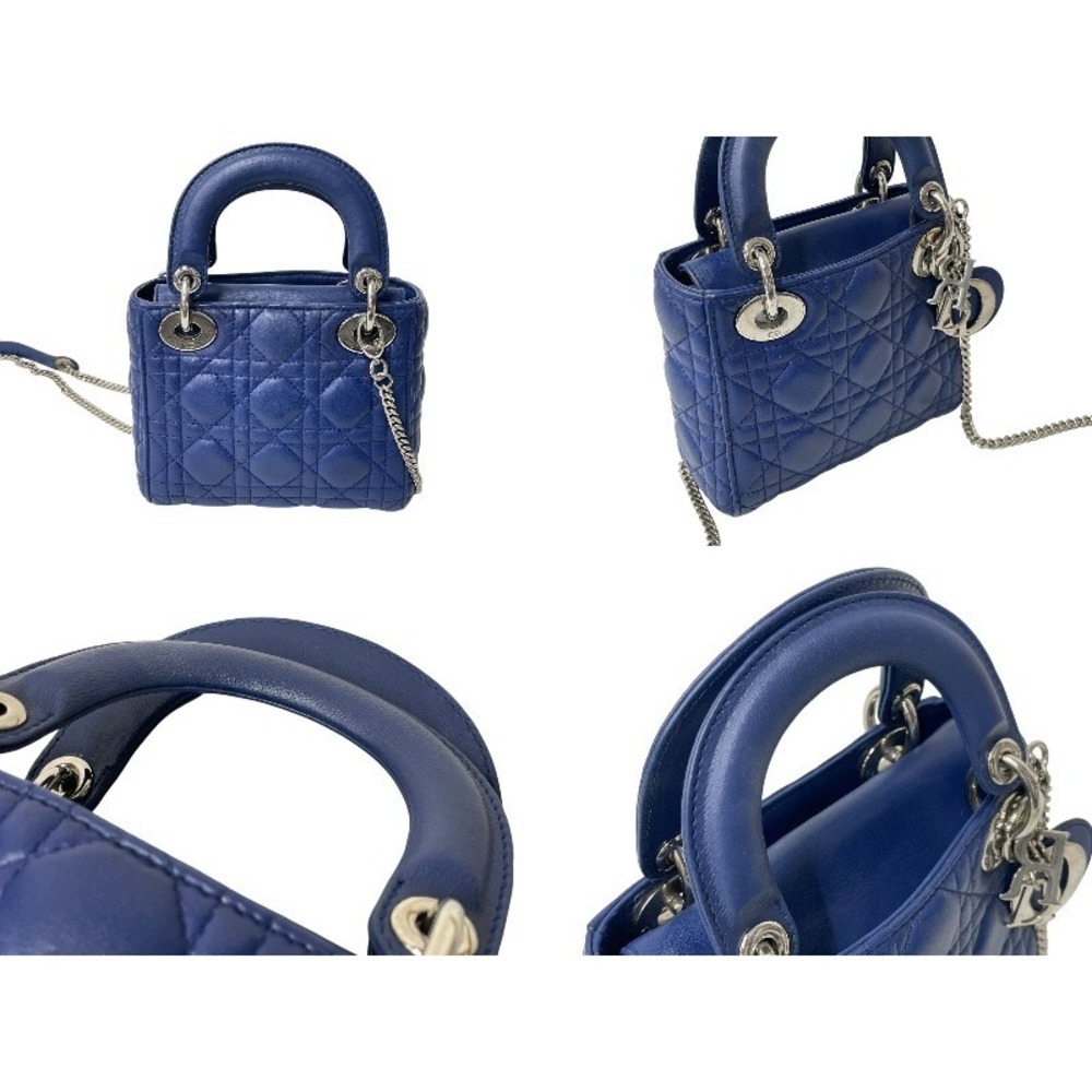 Christian Dior Lady Shoulder Bag Blue - Picture 3 of 10